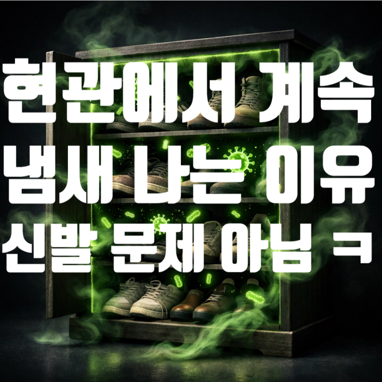  현관에서 계속 냄새 나는 이유, 신발 문제가 아니었습니다