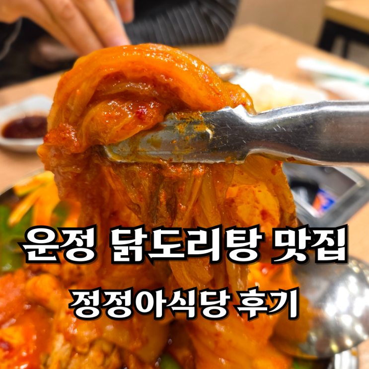  운정닭도리탕 꼬막 해물파전까지 한번에, 정정아식당 운정직영점 방문후기