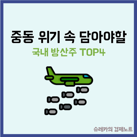  중동 위기 속 포트폴리오에 담아야 할 국내 방산주 TOP4