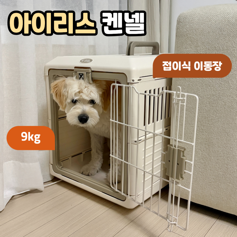 9kg 중형견 아이리스 켄넬 훈련 강아지이동장 후기