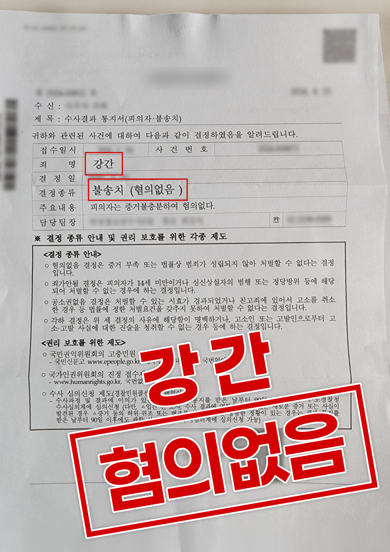 (인천변호사/성범죄) 데이팅 어플 만남 후 강간 허위 고소, '불송치' 방어 성공