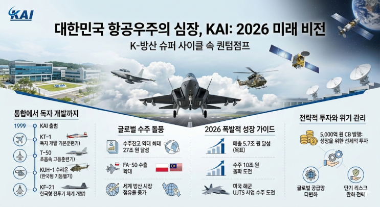  한국항공우주(KAI) 주가 전망 및 2026년 완벽 분석: 수주 10조 시대와 폭발적 성장 신호탄