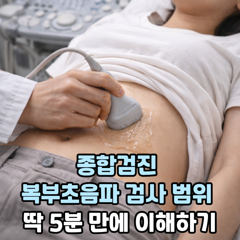종합검진 복부초음파 검사 범위, 딱 5분 만에 이해하기