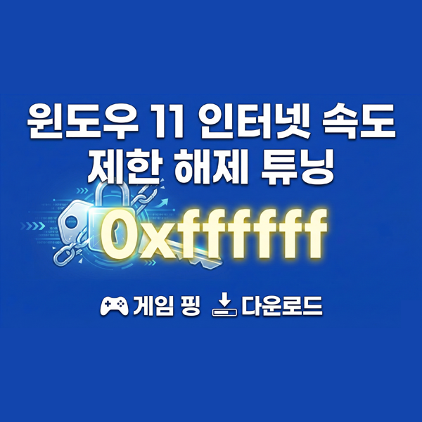  윈도우11 NETWORK 환경 최적화: 레지스트리 수정으로 인터넷속도 제한 해제하기
