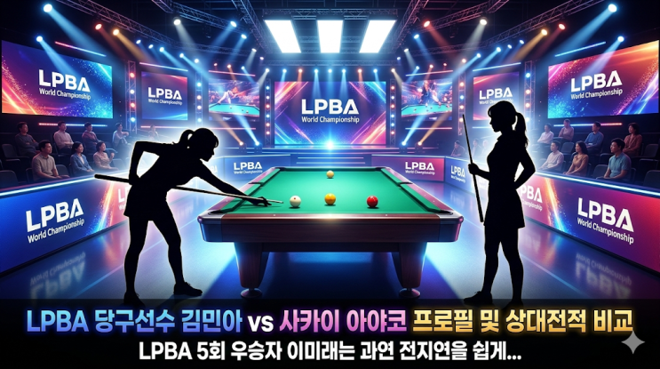 LPBA <b>당구선수</b> <b>김민아</b> vs 사카이 아야코 나이 프로필 및... 