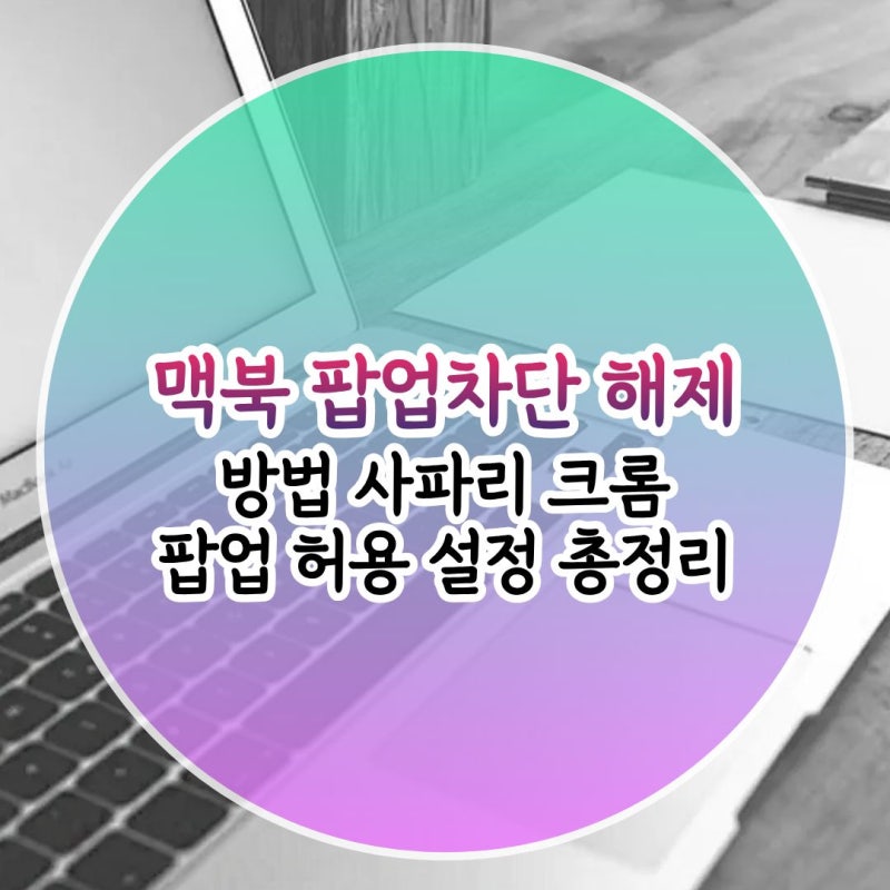 맥북 팝업차단 해제 방법 사파리 크롬 팝업 허용 설정 총정리