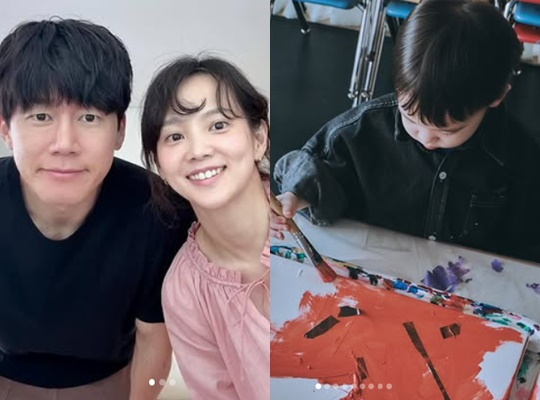  김무열' 윤승아,윤승아 4살 아들 얼굴 공개… ‘빨강 좋아하는 아이’ 원 군 그림 실력까지 눈길 