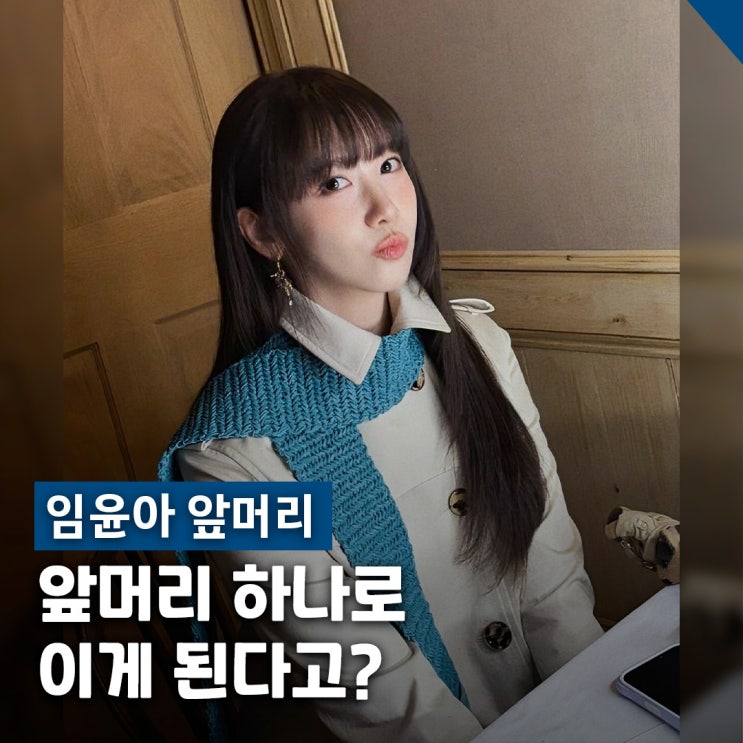 임윤아 버버리 앞머리 스타일 시스루뱅 얼굴형 보완 포인트