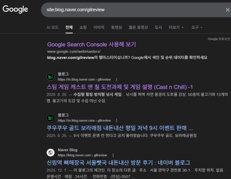  구글서치콘솔, 키자드를 이용하여 네이버 블로그를 구글 노출시키기 도전기