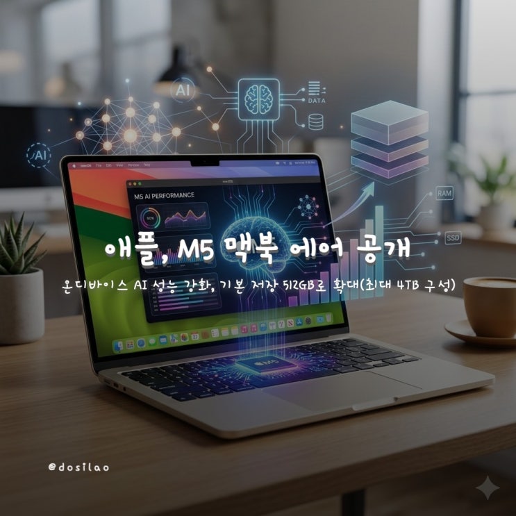  [오늘의 소식] 애플, M5 탑재 맥북 에어 공개…AI 성능·저장 용량 확대