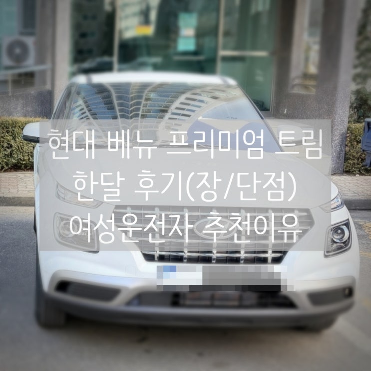  현대 베뉴 프리미엄 트림 한달 후기 여성 운전자 추천 이유