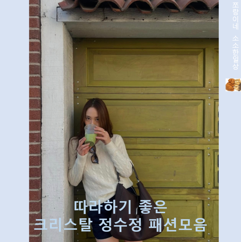 따라하기 좋은 크리스탈 정수정 사복패션 모음 스압주의 겨울코디 봄가을코디 여름코디 화....
