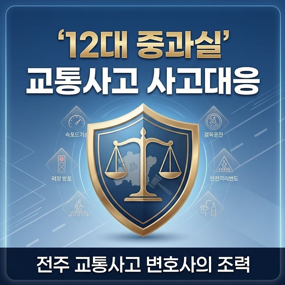 전주교통사고변호사 12대 중과실 사고대응은