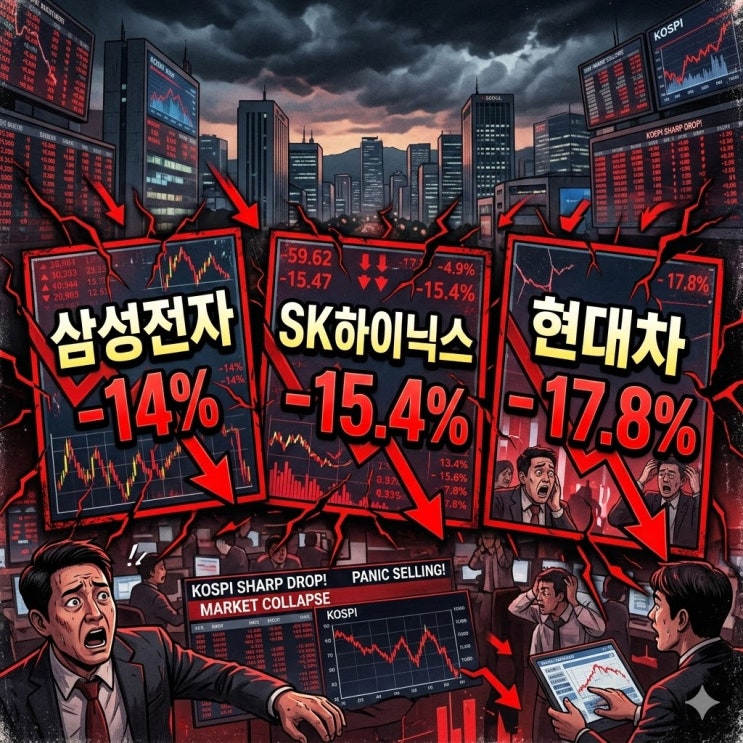  삼성전자 SK하이닉스 현대차 대폭락, 달러 1500원… 내일 주식장은?
