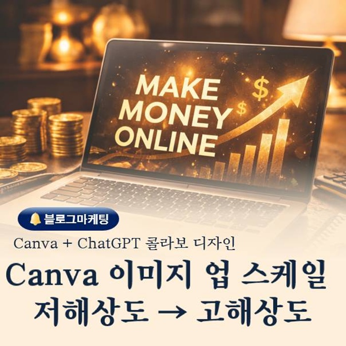  네이버 블로그 AI 활용 전략 Canva 이미지 업 스케일 사용방법