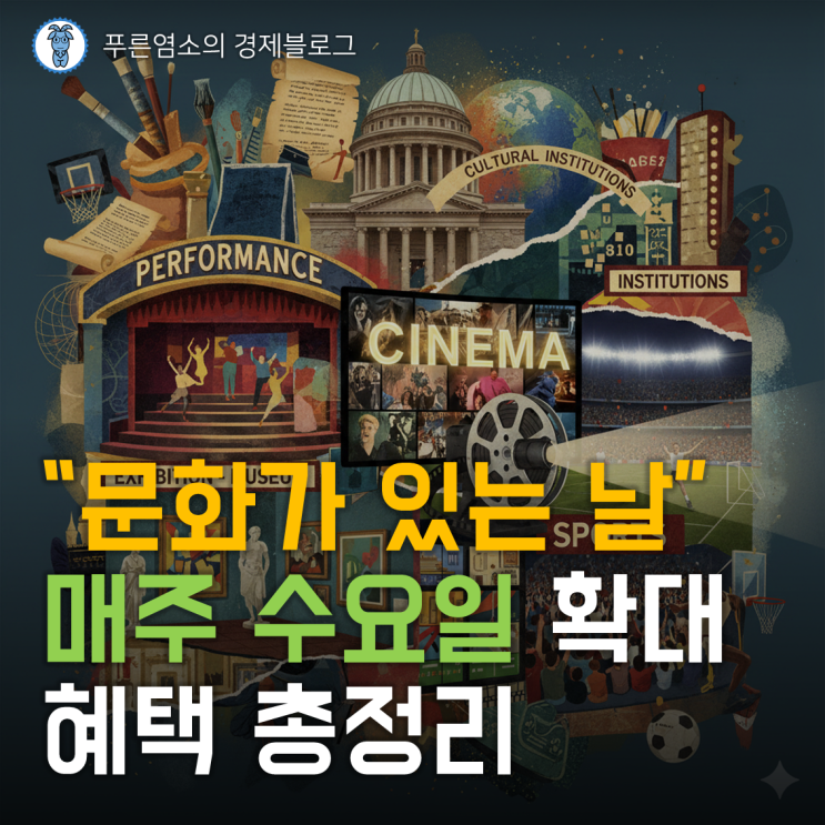  문화가 있는 날 매주 수요일로 확대, 혜택 총정리
