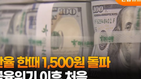  17년 만의 1500원 돌파, 패닉에 빠진 한국 경제