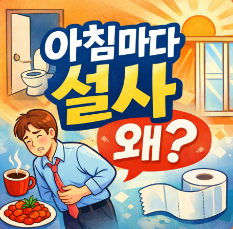  아침마다 설사 왜 생길까? 원인부터 과민성대장 증상/생활관리까지 정리