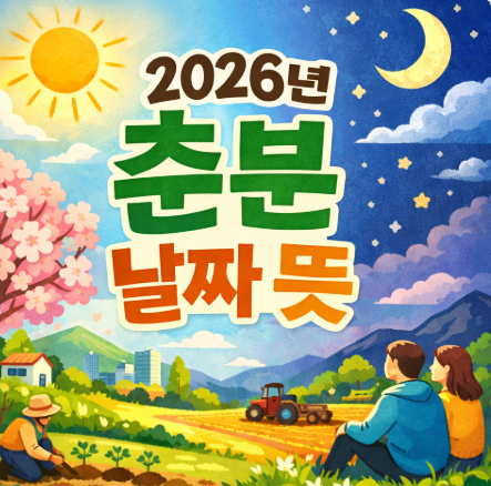  2026 춘분 날짜 뜻 언제일까? 낮과 밤이 같아지는 절기 의미와 봄 시작 이야기
