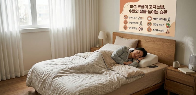 여성 코골이 고치는법 수면의 질을 높여주는 생활 습관