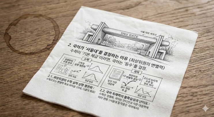  「수학만 잘하면 인서울, 국어까지 잘해야 서울대? 그 이유를 분석합니다.」
