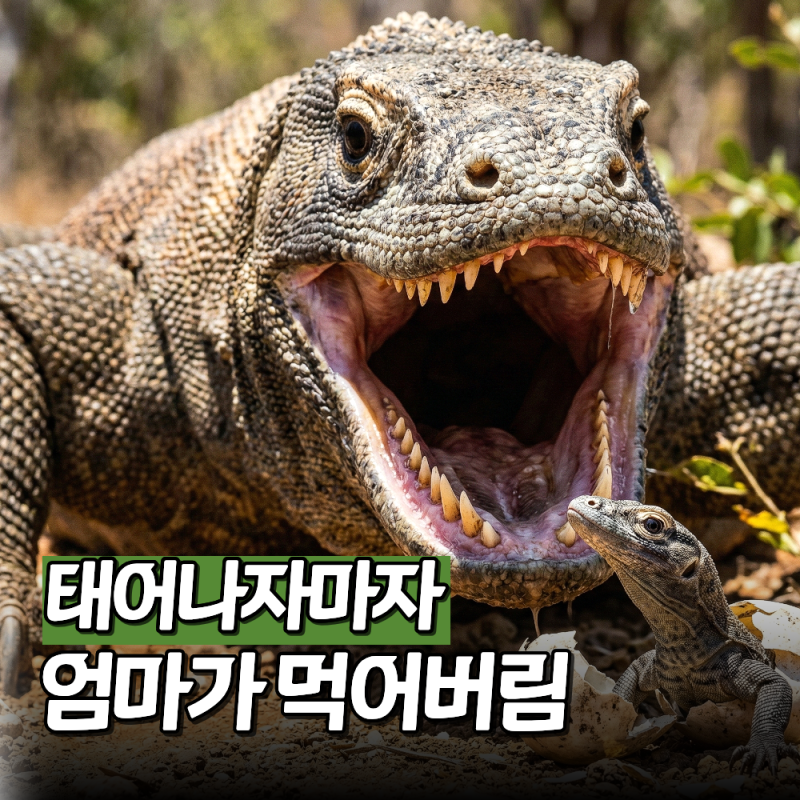 지 새끼를 잡아먹는 코모도도마뱀, 똥밭에 굴러야 사는 이유