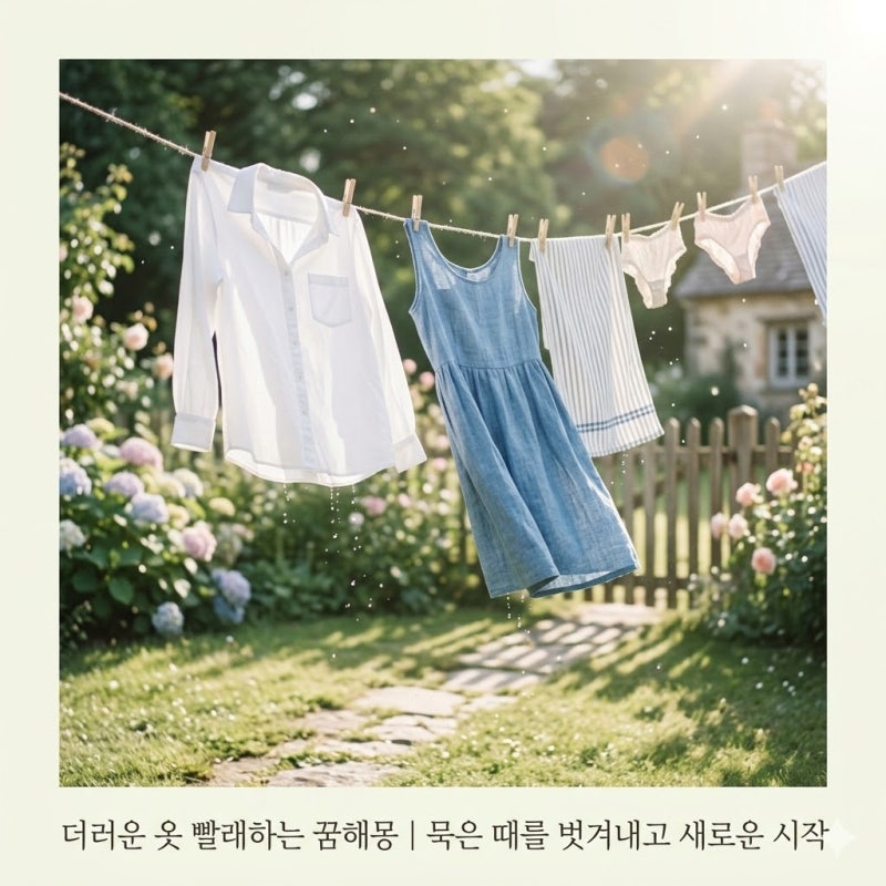 [꿈해몽] 더러운 옷 빨래하는 꿈 | 묵은 때를 벗겨내고 새로운 시작을 알리는 행운의 신호