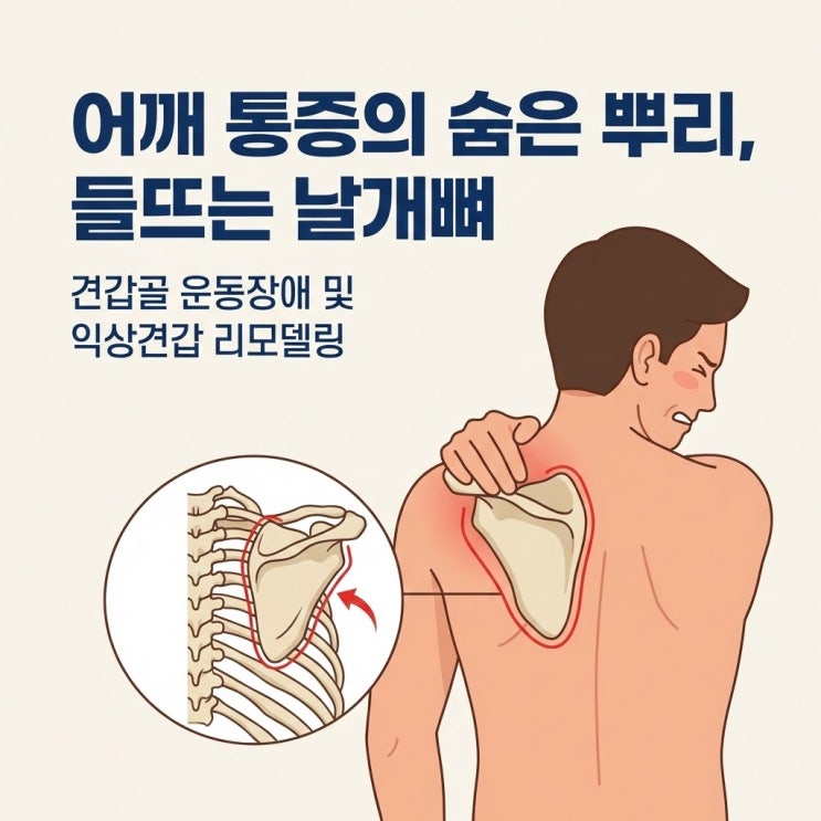  어깨 통증의 숨은 뿌리, 익상견갑과 견갑골 운동장애 리모델링 (록소닌정 한계와 교정)