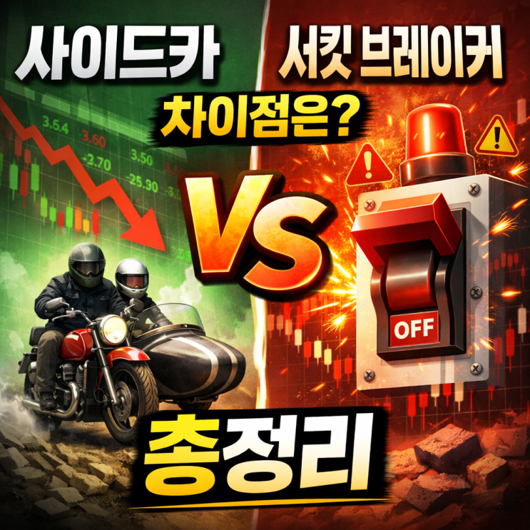 사이드카 vs 서킷브레이커 차이 완벽 정리 | 주식시장 안전장치 총정리