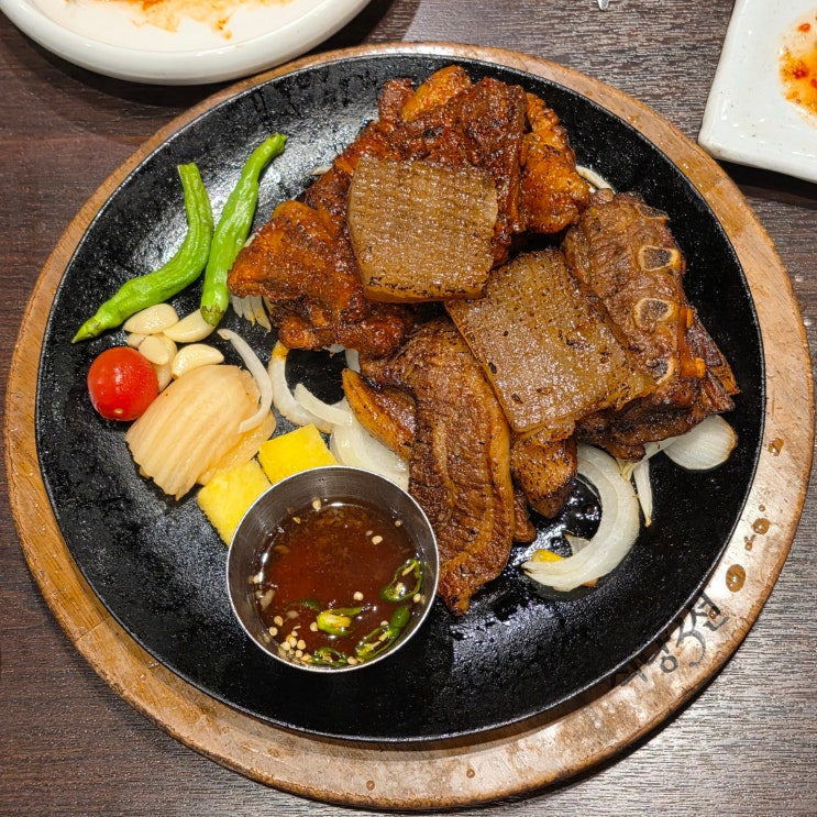  [부산 해운대 식당3선 센텀점] 식당삼선: 양념돼지갈비와 고추장돼지갈비 - 생모듬구이/예약/메뉴/센텀 맛집