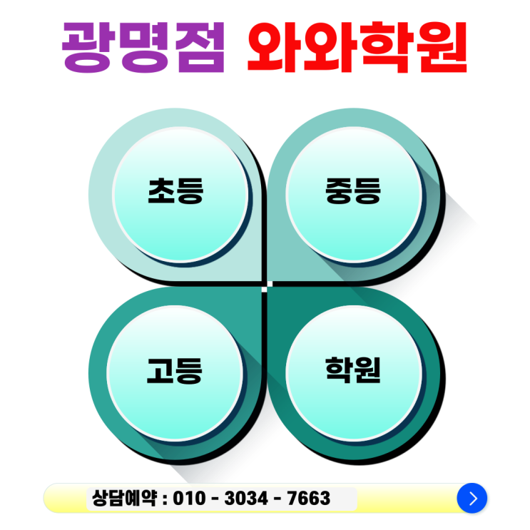  광명와와학원 광명동 중등 수학 영어 대형 강의보다 소수정예가 효율적인 이유