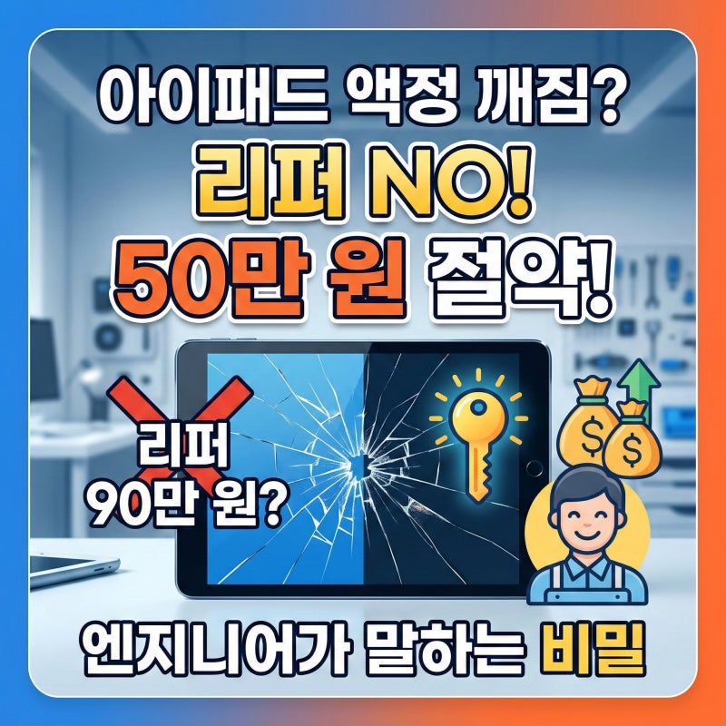 아이패드 액정수리, 리퍼 받지 마세요. 50만 원 아끼는 엔지니어의 비밀