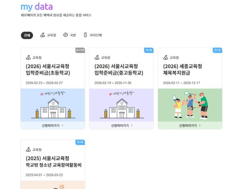 2026 서울시교육청 신입생 입학준비금 지원 과정