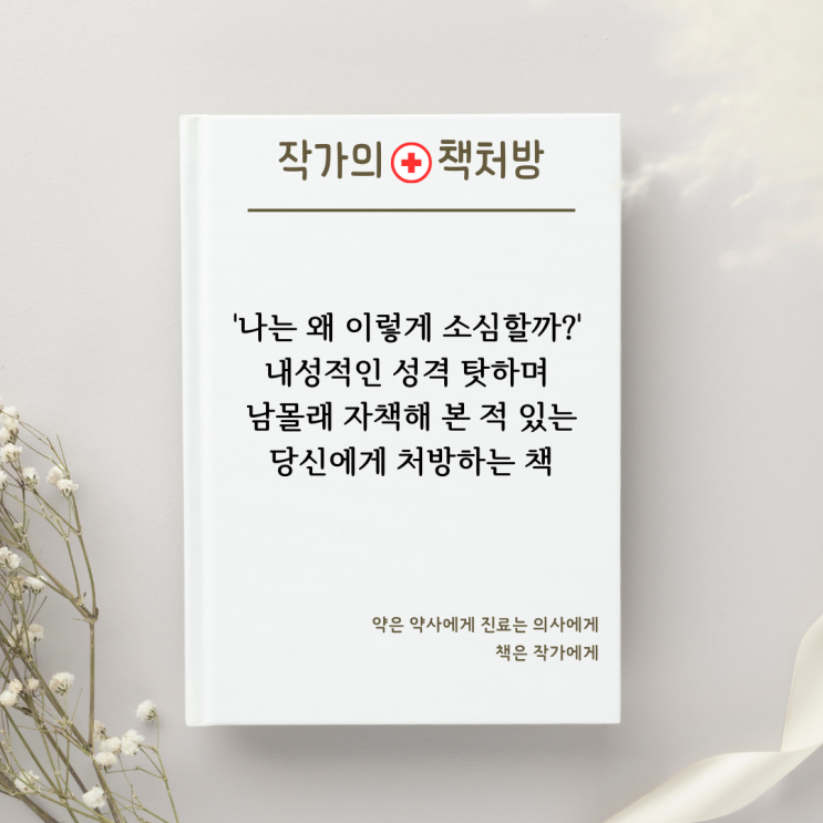  '나는 왜 이렇게 소심할까?' 내성적인 성격 탓하며 남몰래 자책해 본 적 있는 사람에게 처방하는 책