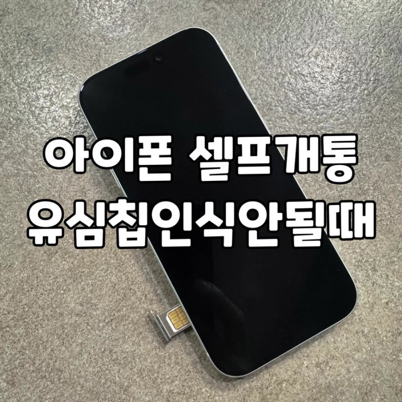 아이폰17 유심칩 교체 셀프개통 유심칩인식안됨 주의사항