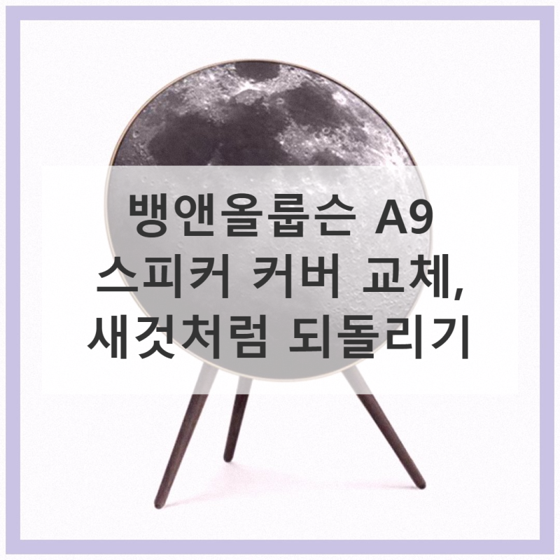 뱅앤올룹슨 A9 스피커 커버 새것처럼 교체 후기