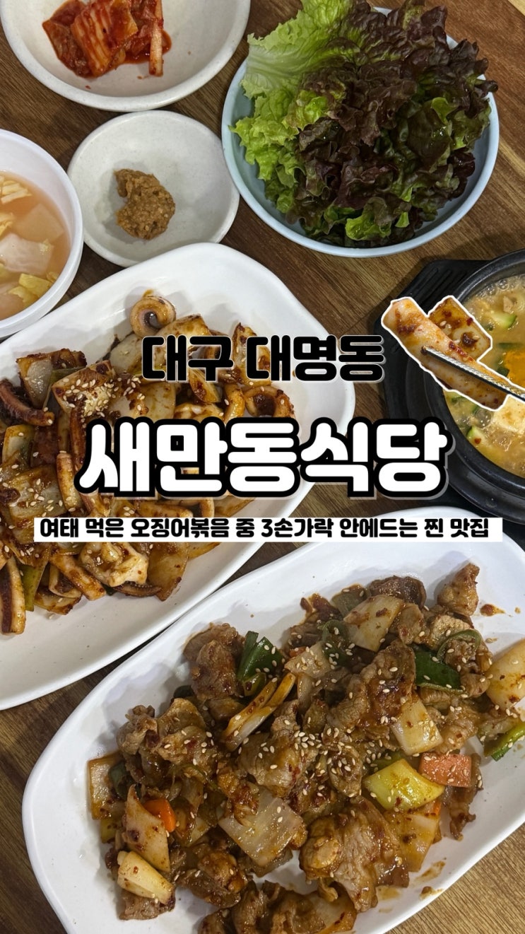  명덕역 BTS 슈가 벽화거리 주변 내돈내산 또간집 대구 현지인맛집 새만동식당