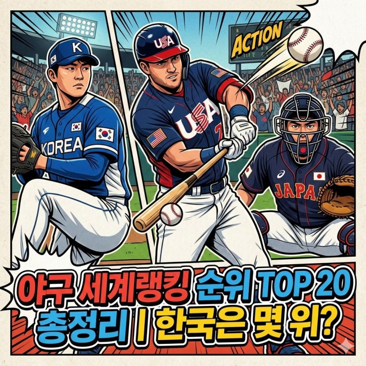  야구 세계랭킹 순위 TOP 20 총정리 | 한국은 몇 위? 순위 산정 방식까지