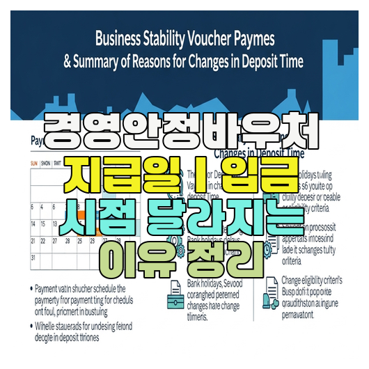  경영안정바우처 지급일｜입금 시점 달라지는 이유 정리