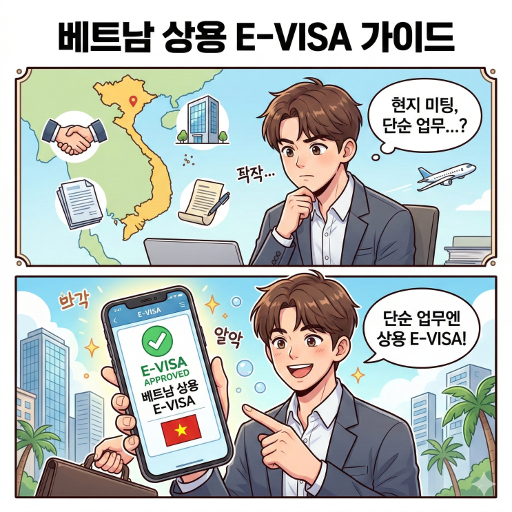  베트남 상용 e 비자 발급 프로세스 (현지 거래처 방문 단순 출장)