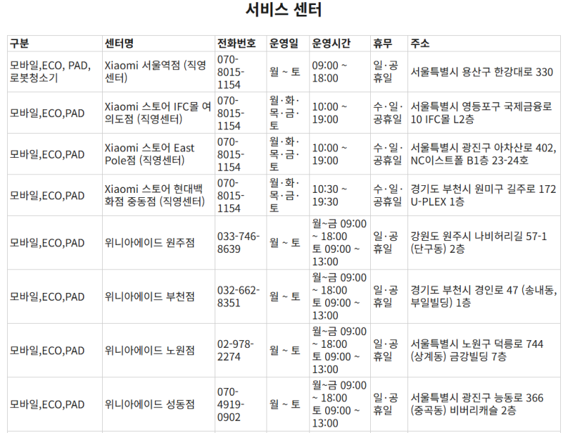 샤오미 태블릿 가성비 추천 + AS센터 정리 (2026)