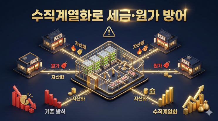  고기집 사장님 3인 연합 법인 설립 식자재 수직계열화로 원가 절감·절세 구조 만들기