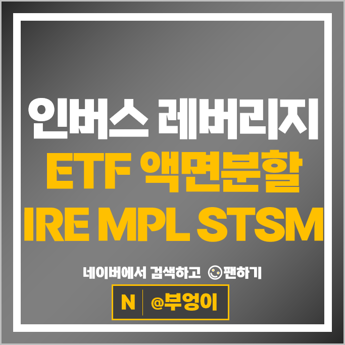 미국 레버리지 인버스 ETF IRE MPL STSM 주식 액면 병합