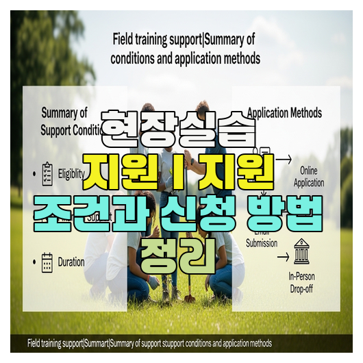  현장실습 지원｜지원 조건과 신청 방법 정리