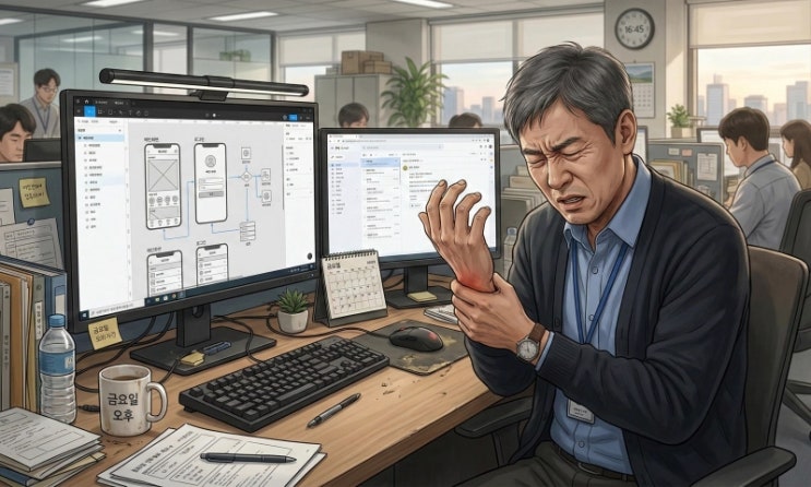  금요일 오후, 시큰거리는 오른쪽 손목 방치하실 건가요? ️ N잡러를 위한 '로지텍 버티컬 마우스' 실사용 리뷰