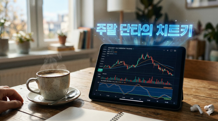  스토캐스틱 지표, 주말 횡보장 비트코인 단타는 '이 선' 두 개로 발라먹습니다