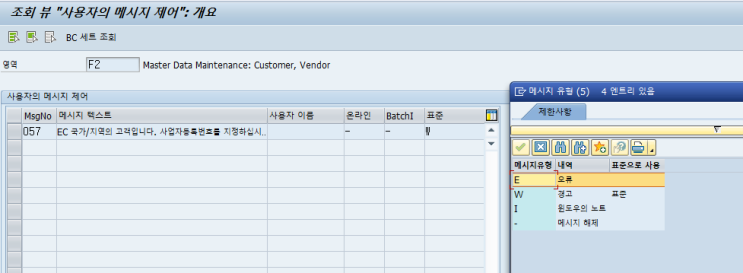  SAP FI - 스탠다드 메시지 변경하기