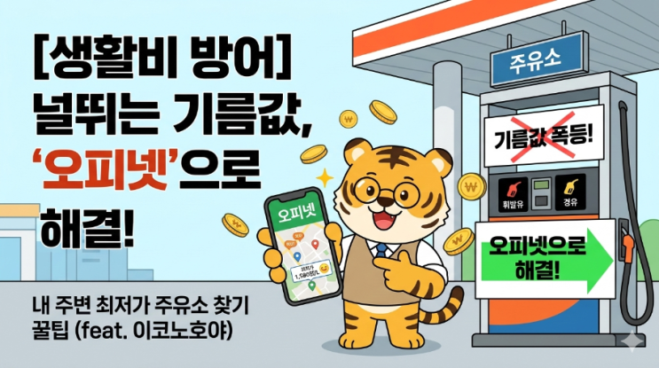  [생활비 방어] 널뛰는 기름값, '오피넷'으로 내 주변 최저가 주유소 찾는 확실한 꿀팁!