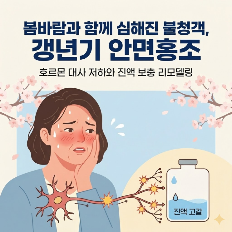  환절기 갱년기 증후군 악화: 안면 홍조와 우울감을 다스리는 진액 보충 리모델링