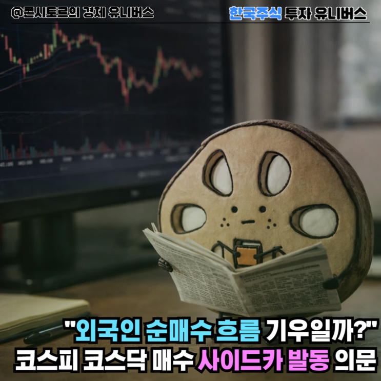 흐름 기우일까?" 코스피 <b>코스닥</b> 매수 <b>사이드카 발동</b>에 대한 의문